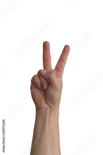 Hand symbol isolated on white background