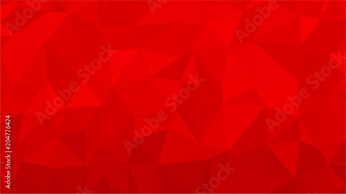 Red polygonal illustration background. Low poly style.