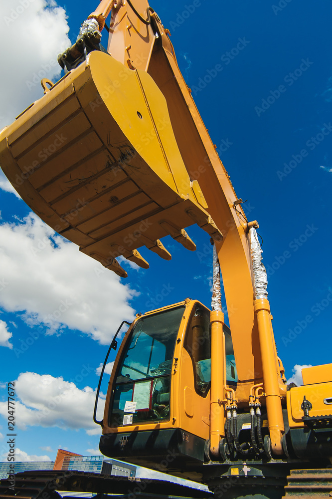Excavator Loader Machine. Side View of Front Hoe Loader. Industrial Vehicle. Heavy Equipment Machine. Pneumatic Truck. Construction Equipment Excavator Loader Machine. Side View of Front Hoe Loader. Industrial Vehicle. Heavy Equipment Machine. Pneumatic Truck. Construction Equipment