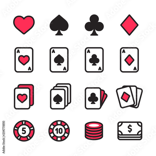 Poker icon set