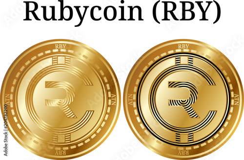 Set of physical golden coin Rubycoin (RBY)