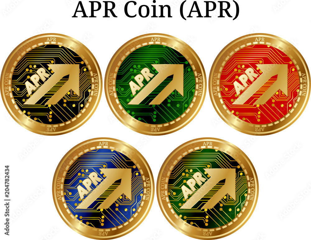 Set of physical golden coin APR Coin (APR)