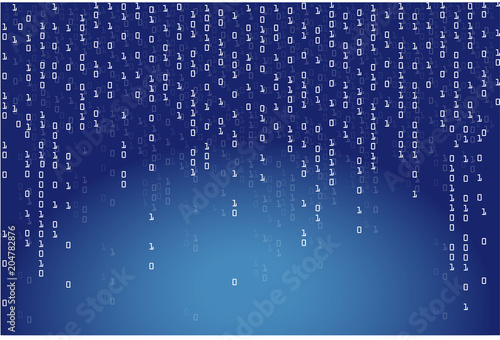 Binary code on blue background