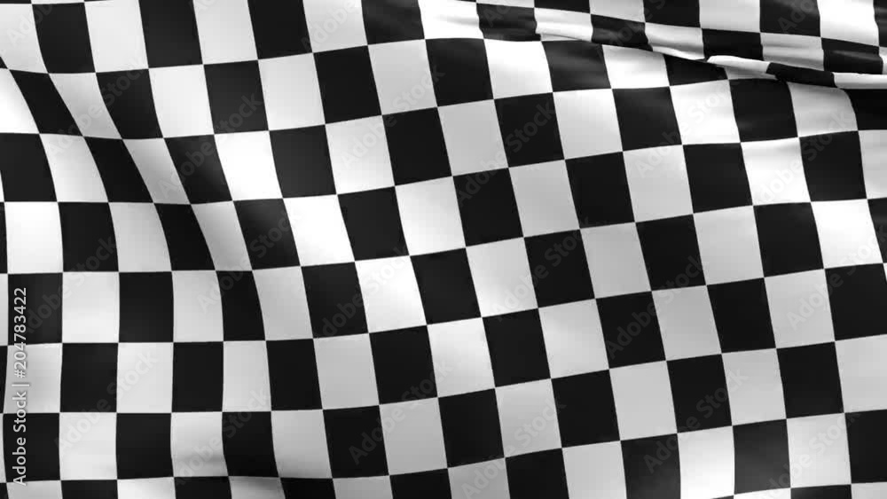 Waving race flag using as background, 3d animation Waving race flag using as background, 3d animation