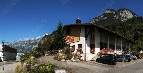 Flums, Swiss alpine town near Walenstadt