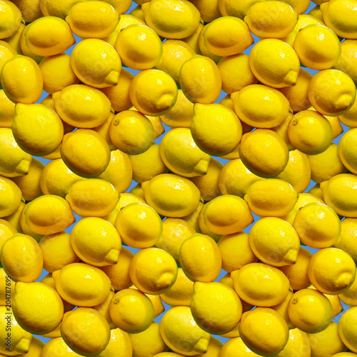 Pattern - yellow lemons © leopold