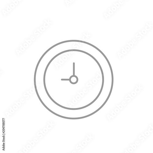 Clock icon isolated. Flat design. time vector illustration