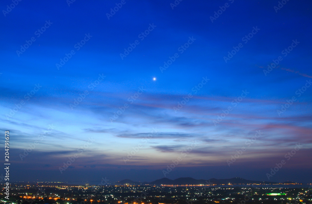Beautiful sky at twilight time for background