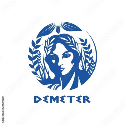 Greek Goddess Demeter  Illustration photo