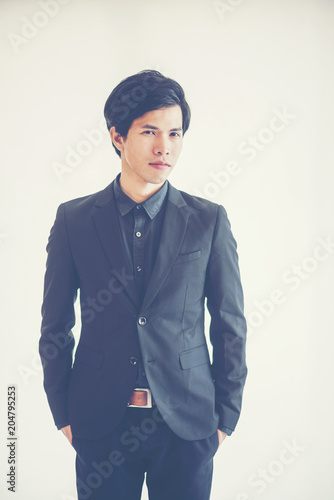 Portrait of happy businessman