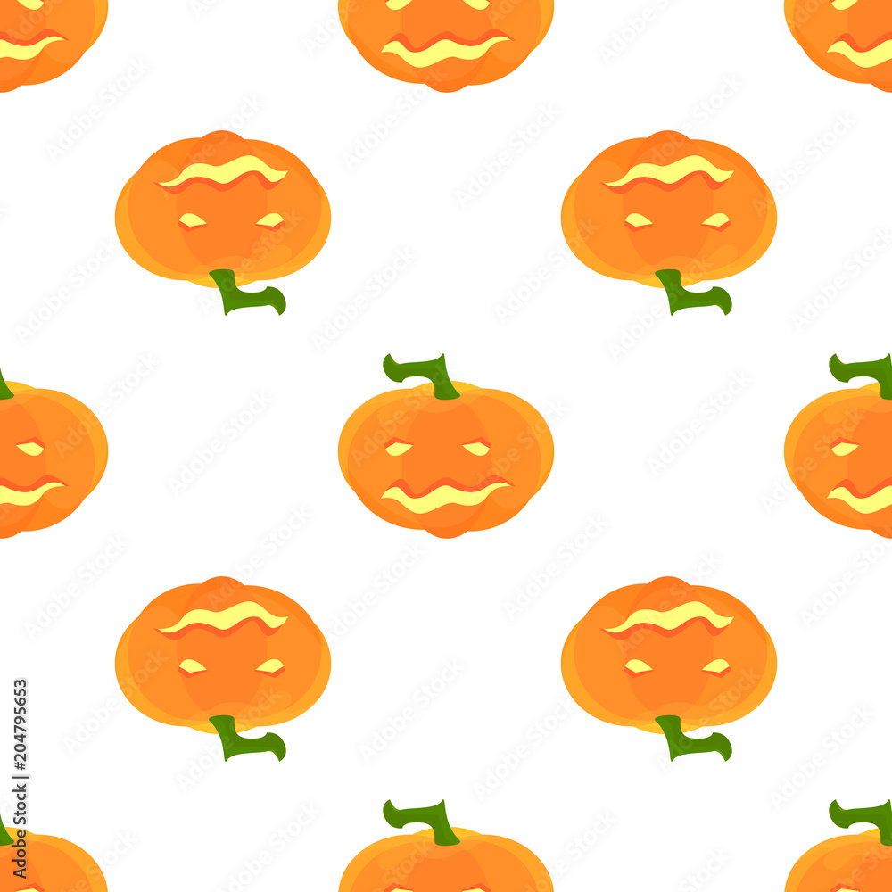 Halloween Pattern with pumpkins and faces. Seamless pattern of pumpkins for the holiday of Halloween from simple shapes and contours. Halloween Pattern with pumpkins and faces. Seamless pattern of pumpkins for the holiday of Halloween from simple shapes and contours.