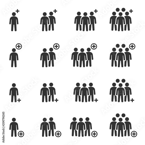 People Icons Line work group Team Vector