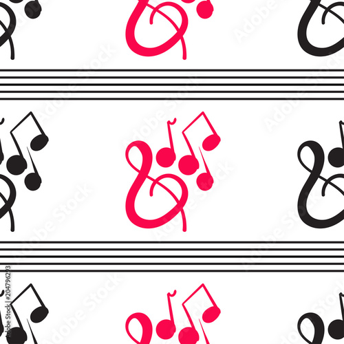 A wonderful musical pattern on a white background