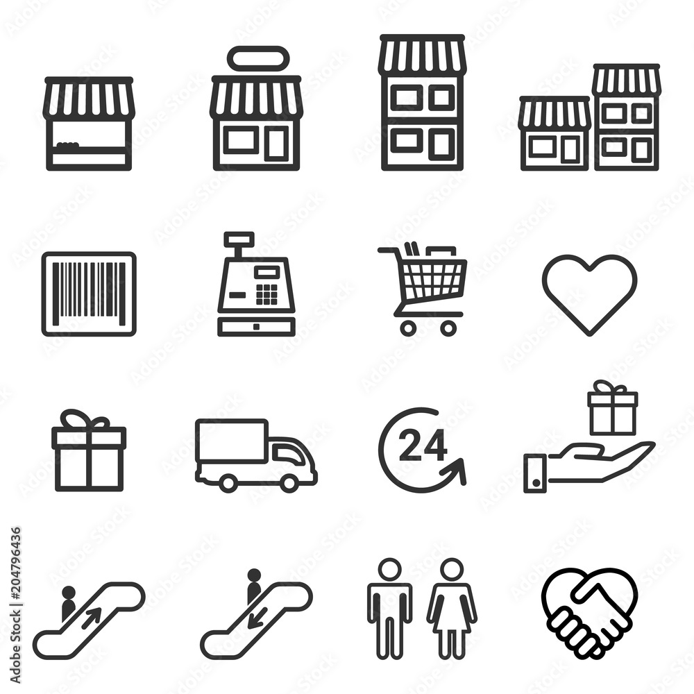 Supermarket And Shopping Icon