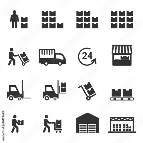 warehouse icon vector