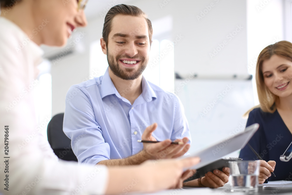 Office employees having meeting in conference room. Finance trading Office employees having meeting in conference room. Finance trading