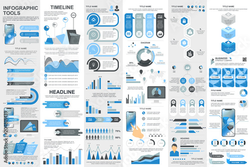 Infographic elements data visualization vector design template.
