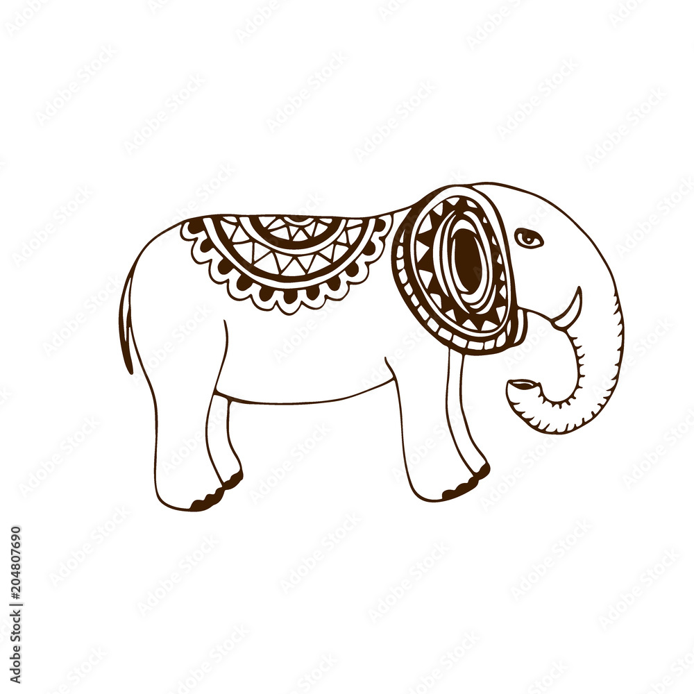 Henna Elephant Art