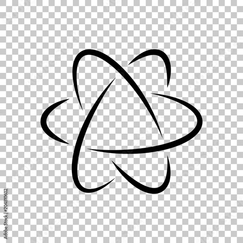 Papier peint scientific atom symbol, logo, simple icon