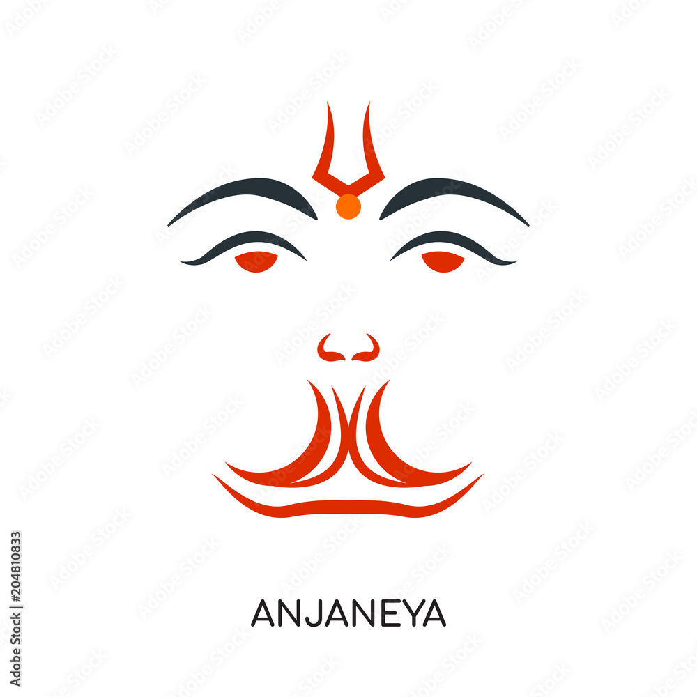 anjaneya logo isolated on white background Stock Vector | Adobe Stock