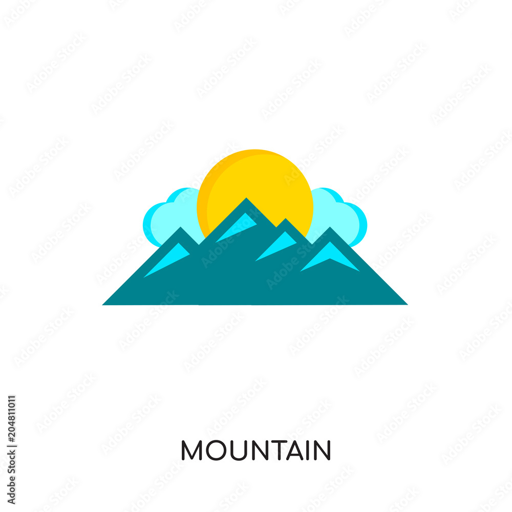 mountain logo isolated on white background