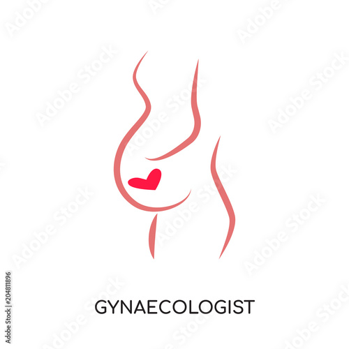 gynaecologist logo isolated on white background