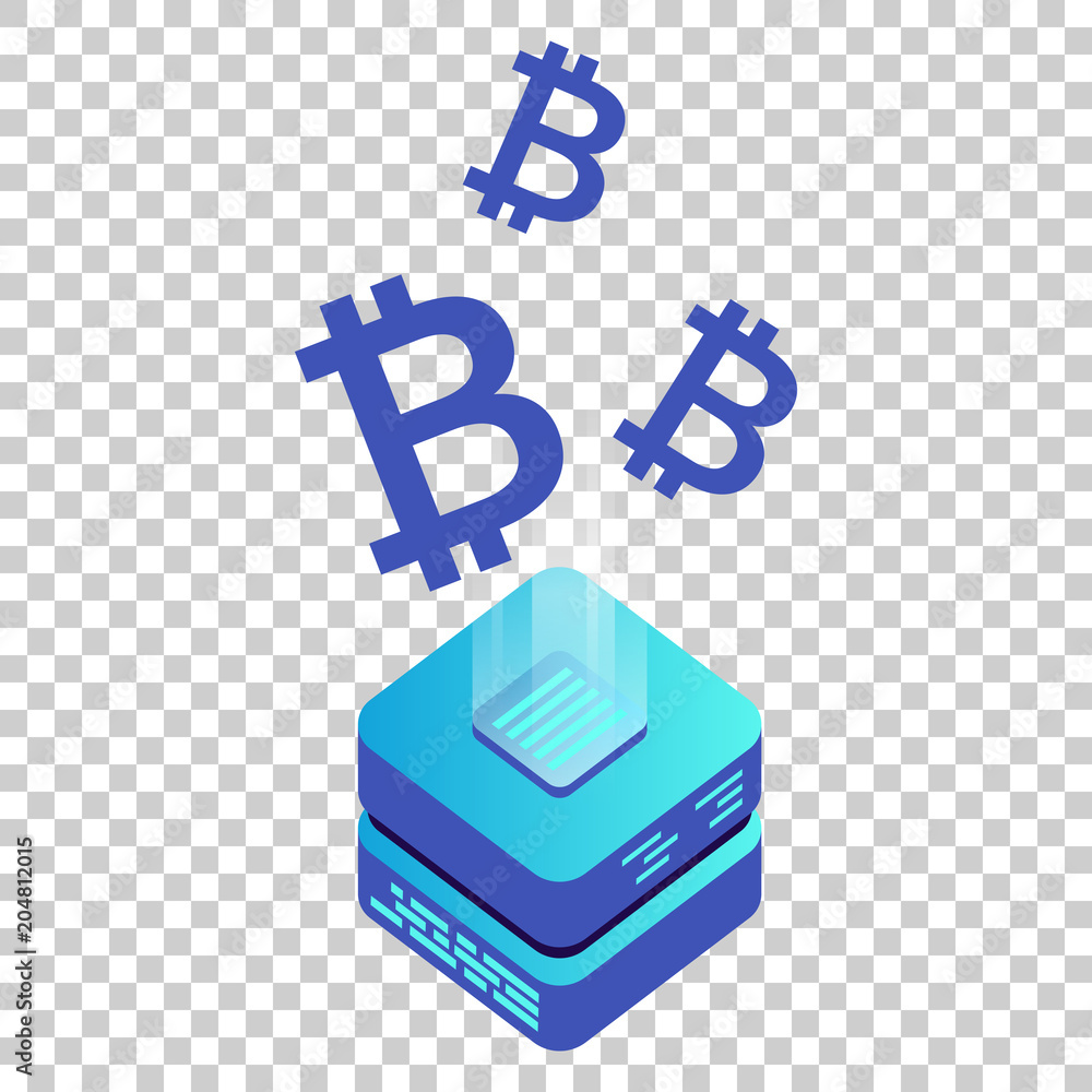 Mining bitcoin server vector icon in isometric style. Blockchain crypto money farm datacenter illustration on isolated transparent background. Block chain concept. Mining bitcoin server vector icon in isometric style. Blockchain crypto money farm datacenter illustration on isolated transparent background. Block chain concept.