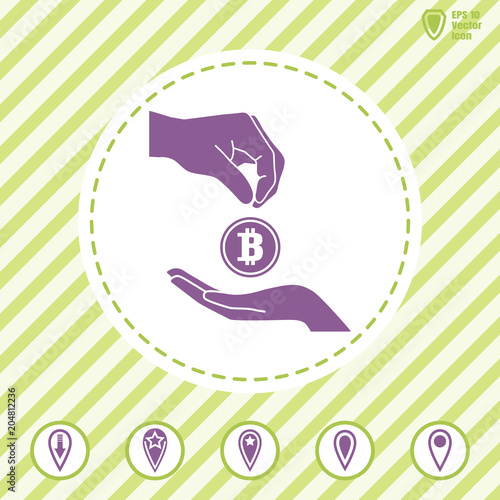 bitcoin accumulation Vector icon