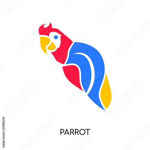 parrot vector isolated on white background
