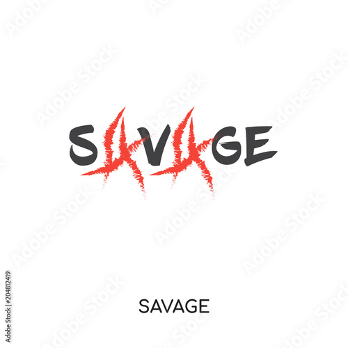 savage logo isolated on white background