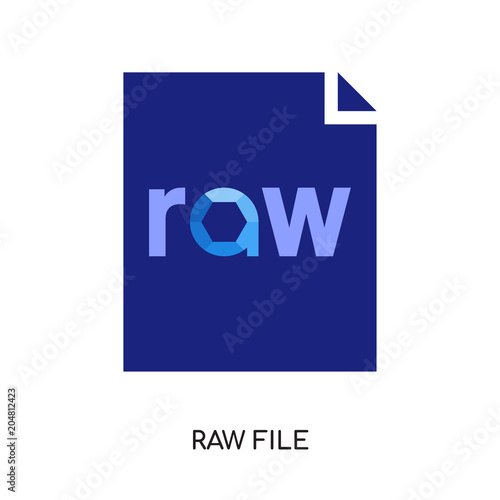 raw file logo idea isolated on white background