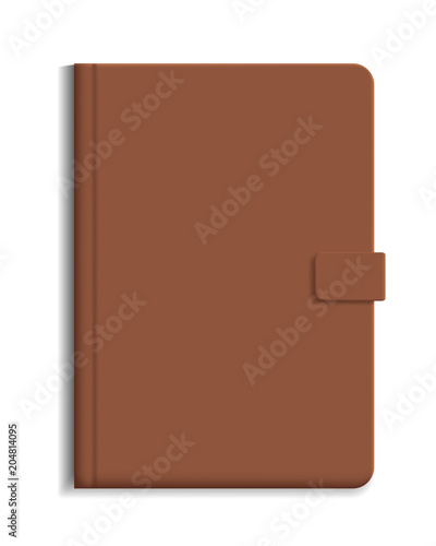Diary or notebook in hard leather cover
