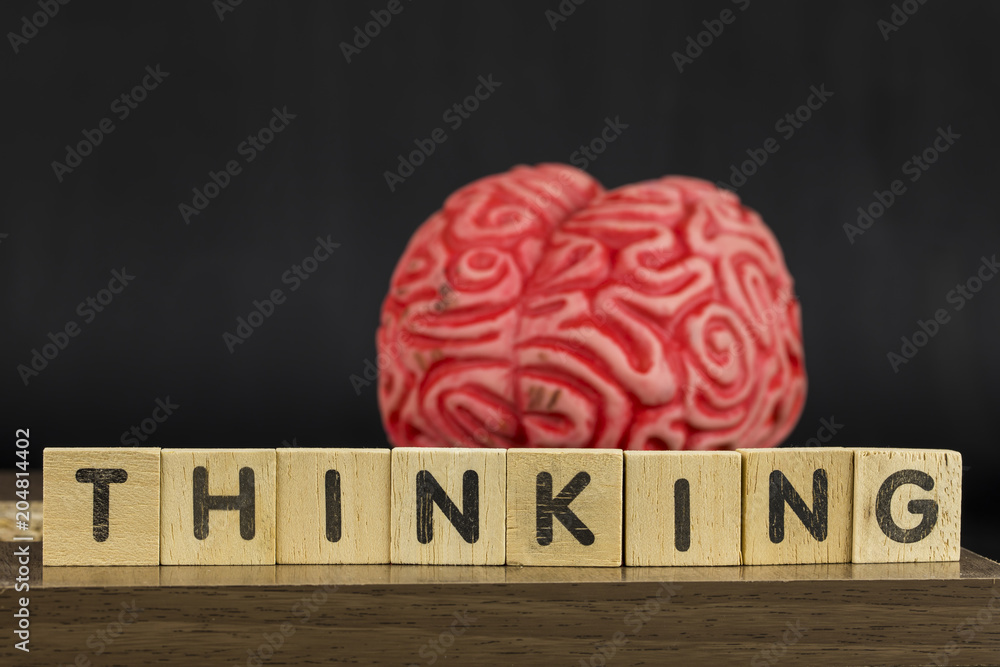 Thinking words ,Brain Stock Photo | Adobe Stock