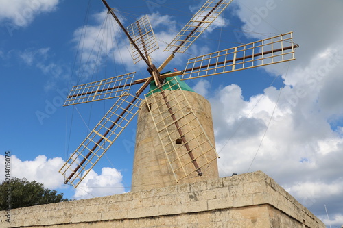 Xaghra at island of Gozo Malta, the Ta 'Kola windmill 