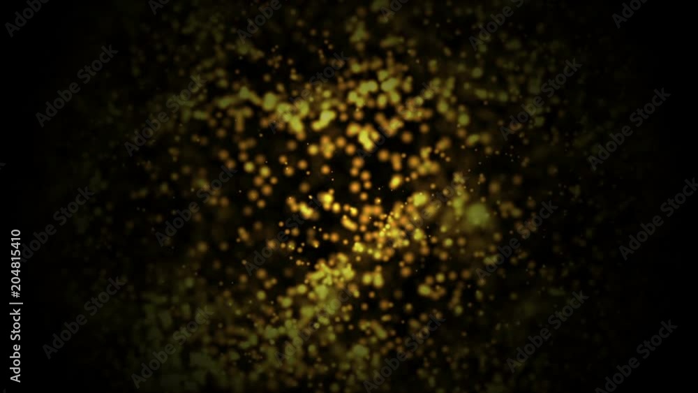 Gold Particles. Natural Floating Organic Particles On beatiful relaxing Background. Glittering Particles With Bokeh. Slow motion. Gold Particles. Natural Floating Organic Particles On beatiful relaxing Background. Glittering Particles With Bokeh. Slow motion.