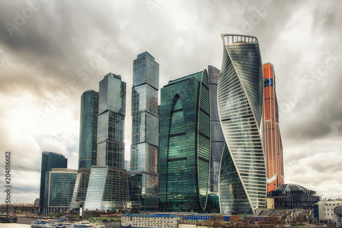 Tableau sur toile Business center Moscow City