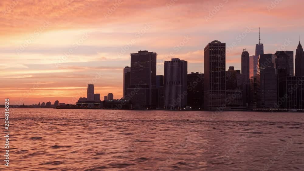 Lower Manhattan Time-lapse From Brooklyn Day to Night Lower Manhattan Time-lapse From Brooklyn Day to Night