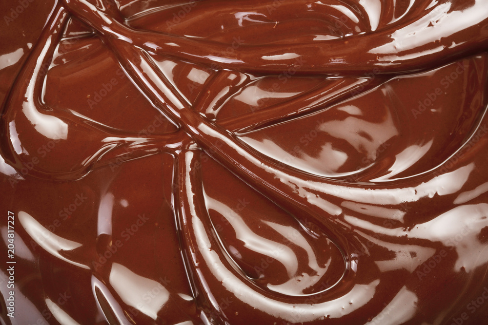 Melted chocolate swirl as a background closeup Melted chocolate swirl as a background closeup