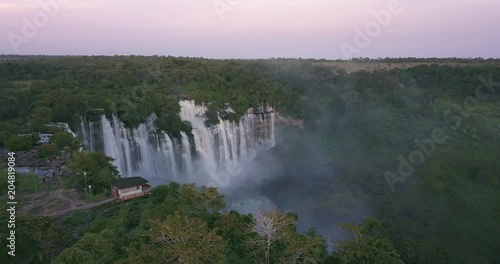 Aerial footage of beautiful Calandula waterfalls, Malanje, Angola. photo