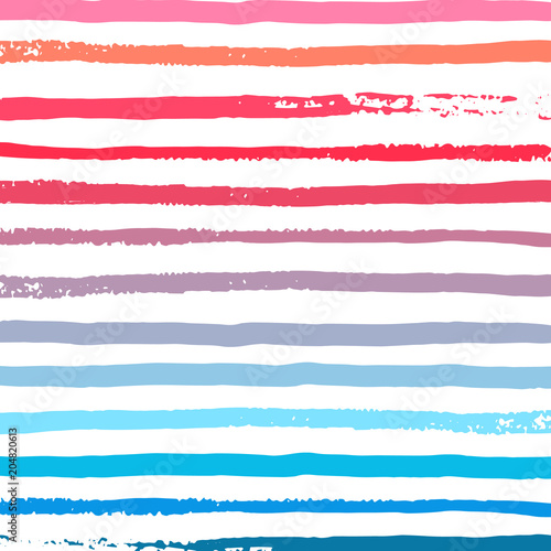 Striped background. Color strips painted with a brush on a white background