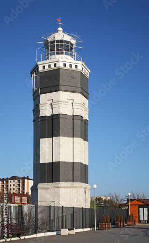 Lighthouse at embankment of Anapa. Krasnodar Krai. Russia