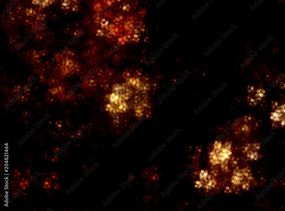 Fototapeta premium abstract background composed of fractal shapes and colors on intense color, design for posters background of web page or advertising