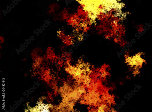 abstract background composed of fractal shapes and colors on intense color, design for posters background of web page or advertising