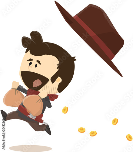 dévalisé par un bandit cow-boy