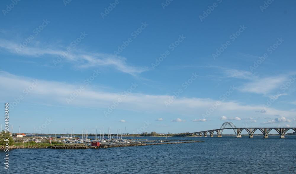 Port of town of Kalvehave in Denmark