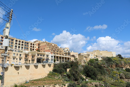 Harbor town of Mġarr in Gozo Island Malta at Mediterranean Sea 