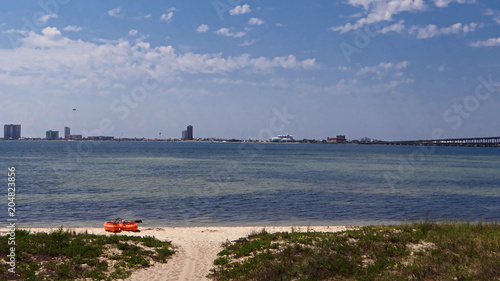 Nice day hiking next to Pensacola Bay. photo