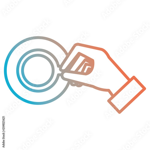 hand with coffee cup vector illustration design
