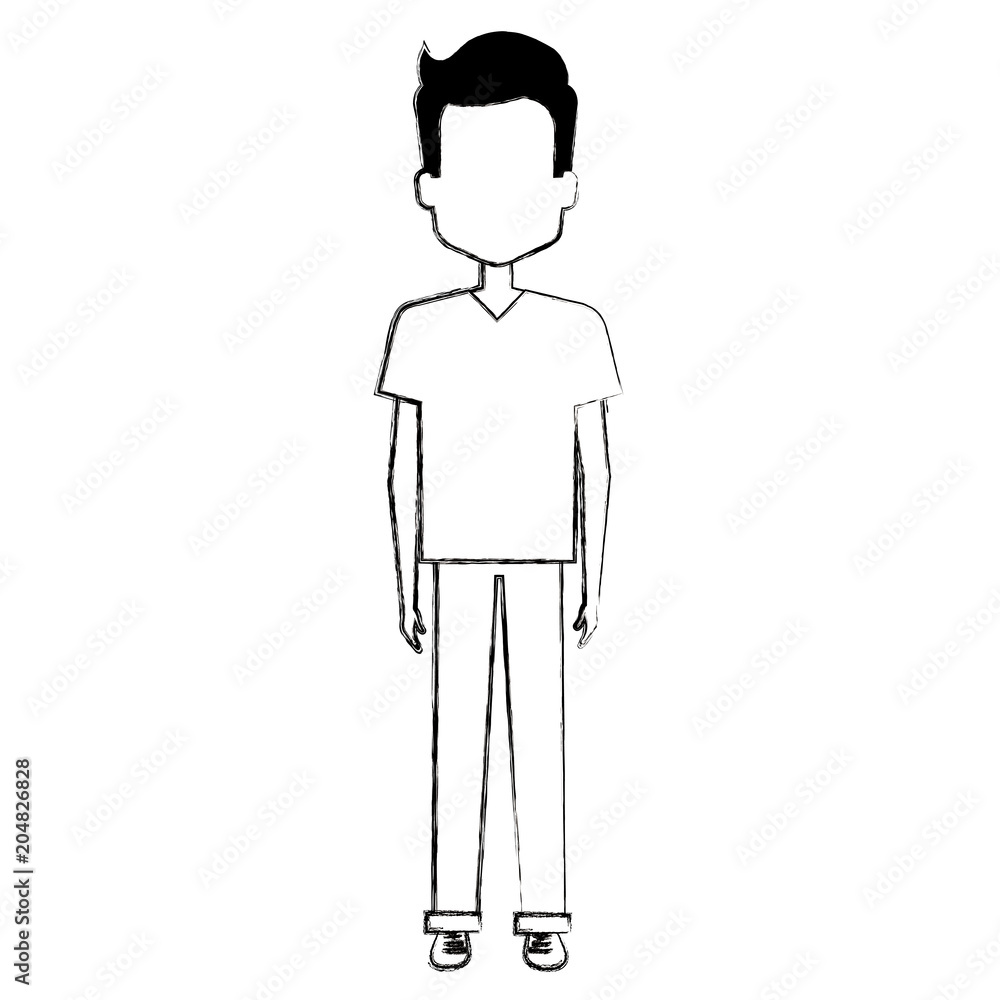 young man avatar character vector illustration design young man avatar character vector illustration design