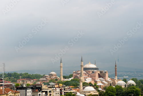 retro photo from istanbul hagia sophia, ayasofia,